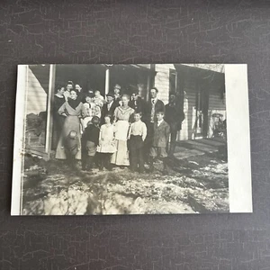 ARTURA 1910-1924 RPPC Postcard Photo Family group on home porch UNP - Picture 1 of 3