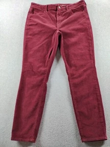 American Eagle Women's Jegging Maroon Size 14 Corduroy Stretch Tapered High Rise - Picture 1 of 12