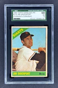 1966 Topps VENEZUELAN #176 Jim Davenport SP (S.F. Giants) SGC 5 EX RARE! - Picture 1 of 2