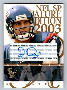 Dave Ragone 2003 SP edición exclusiva novato automático #RA tinta azul Houston Texans radiocontrol - Imagen 1 de 2