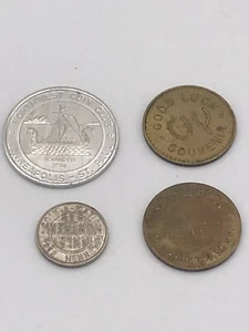 Lot Of 4 Minnesota Souvenir Coin Token Northwest Coin Club Paul Bunyan Comstock - Picture 1 of 10
