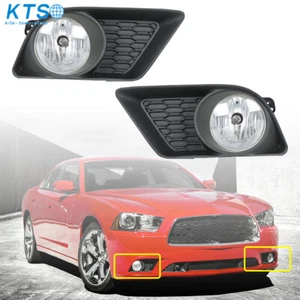 Driver&Passenger Clear Bumper Fog Lights Lamps+Bulbs For Dodge Charger 2011-2014 - Foto 1 di 14