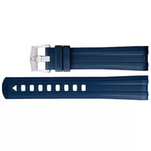 Omega Seamaster 032CVZ010127 20mm Correa de goma azul de entrada con hebilla Tang - Imagen 1 de 1