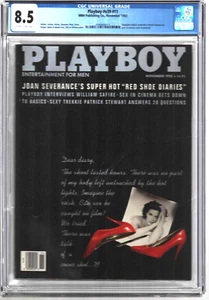 Playboy Magazine November 1992 Joan Severance "Red Shoe Diaries"/CGC 8.5 - Picture 1 of 2
