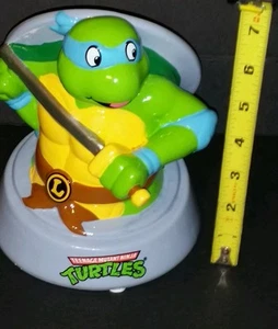 Teenage Mutant Ninja Turtles TMNT LEONARDO Martial Arts Ceramic Coin Bank New - Picture 1 of 8