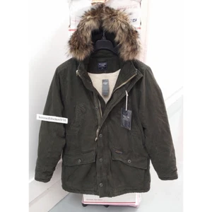 ABERCROMBIE & FITCH B-9 SHERPA GEFÜTTERTER PARKA JACKE MANTEL OLIVGRÜN HERREN GR. M,XL - Bild 1 von 15