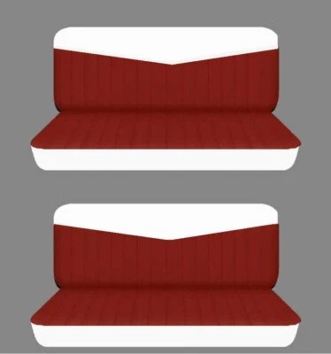 Se adapta a Plymouth Special Deluxe 1949 sedán de 4 puertas fundas de asiento de banco delanteras y traseras Foto 1 de 2