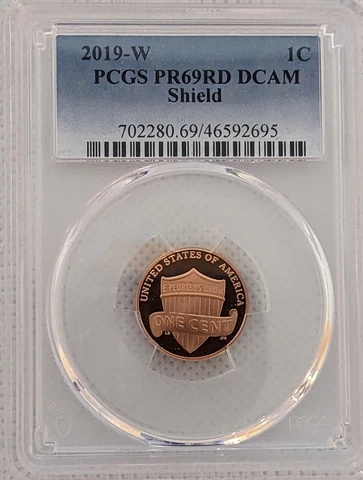2019 W PCGS PF69 RD Proof DCAM Lincoln Shield Cent - West Point Mint Cover