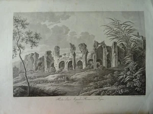 PILLAMENTO (1728-1808) GRABADO RUINA ACUEDUCTO ROMA ANTIGUA FREJUS VAR 1800 - Imagen 1 de 6
