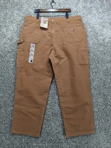 Carhartt Carpenter Pants Mens 42x30 Fits 40x30 Loose Original Fit Canvas B11 BRN - Picture 1 of 15