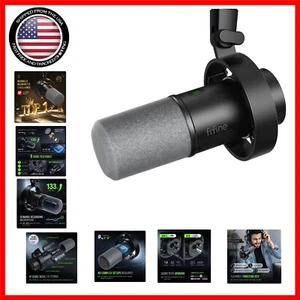 Professional USB/XLR Dynamic Microphone with Monitoring & Mute - Metal Build - Picture 1 of 11