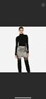 Express Metallic Faux Wrap Mini Skirt sz 14 NWT