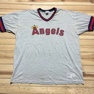 Vintage 90s Anaheim Angels MLB Baseball Pullover Jersey Size 2XL Grey - Picture 1 of 10