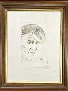 Salvador Dali c.1968 Pablo Picasso Hand Signed Original Etching Portrait Art - Picture 1 of 18