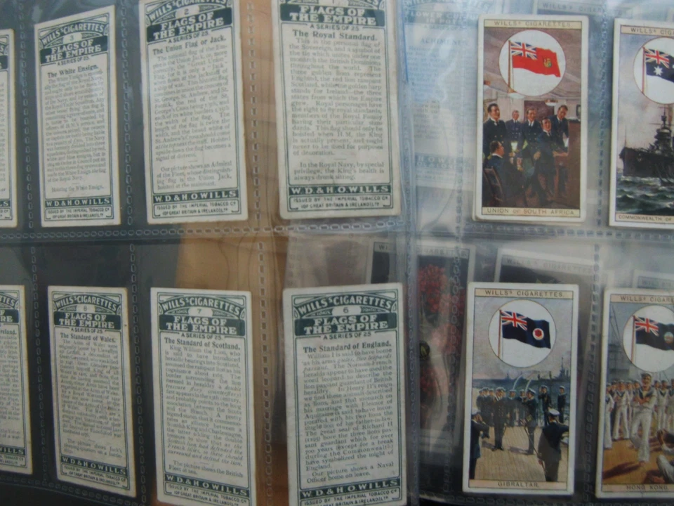 ONE COMPLETE SET CIGARETTE CARDS WILLS  FLAGS OF THE EMPIRE 1ST SERIES - Image 1 of 1