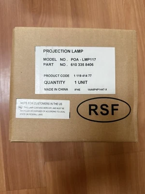 Nueva Lámpara de Proyección POA-LMP117 6103358406 RSF Lámpara Proyector NUEVA EN CAJA Foto 1 de 4