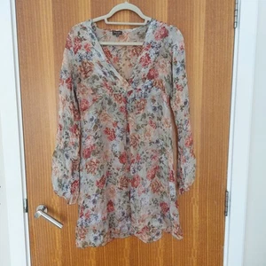 Beautiful Phase Eight Floaty Silk Dress S/M - Picture 1 of 3