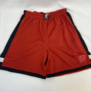 Pantaloncini Basket Vintage Starter University Of Wisconsin Rosso Uomo Taglia L - Foto 1 di 9