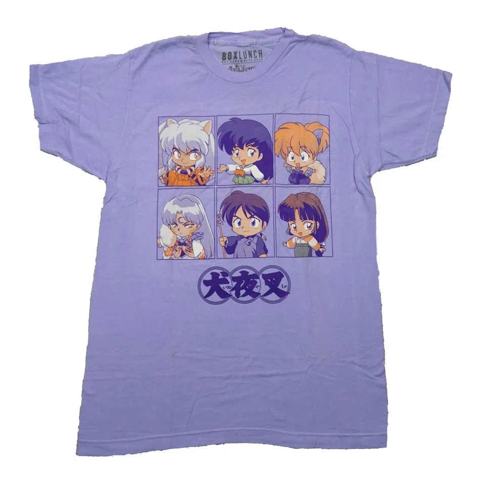 Nueva Camiseta InuYasha Adulto - Cajas de Personajes Chibi Elenco Principal Foto 1 de 1