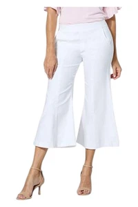 C Wonder by Christian Siriano Women's Flared Wide Leg Pant White - Picture 1 of 1