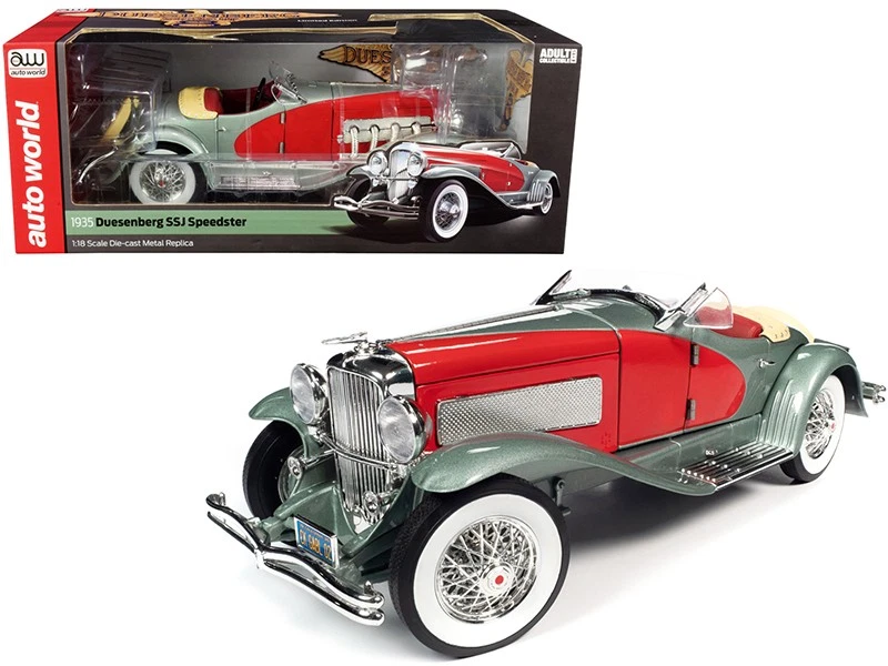 Autoworld AW279 1935 Duesenberg SSJ Speedster Green 1/18 Diecast Model Car - Image 1 of 1