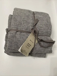 Bettbezug King West Elm Grau Belgisches Flachs Leinen - Bild 1 von 3