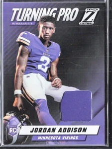 JORDAN ADDISON 2023 PANINI ZENITH TURNING PRO RC [PATCH]--MINNESOTA VIKINGS - Foto 1 di 2