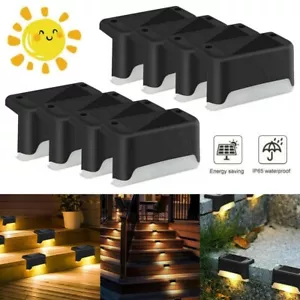 8X Solar LED Deck Lights Garden Outdoor Patio Railing Stair Step Pool Side Decor - Picture 1 of 11