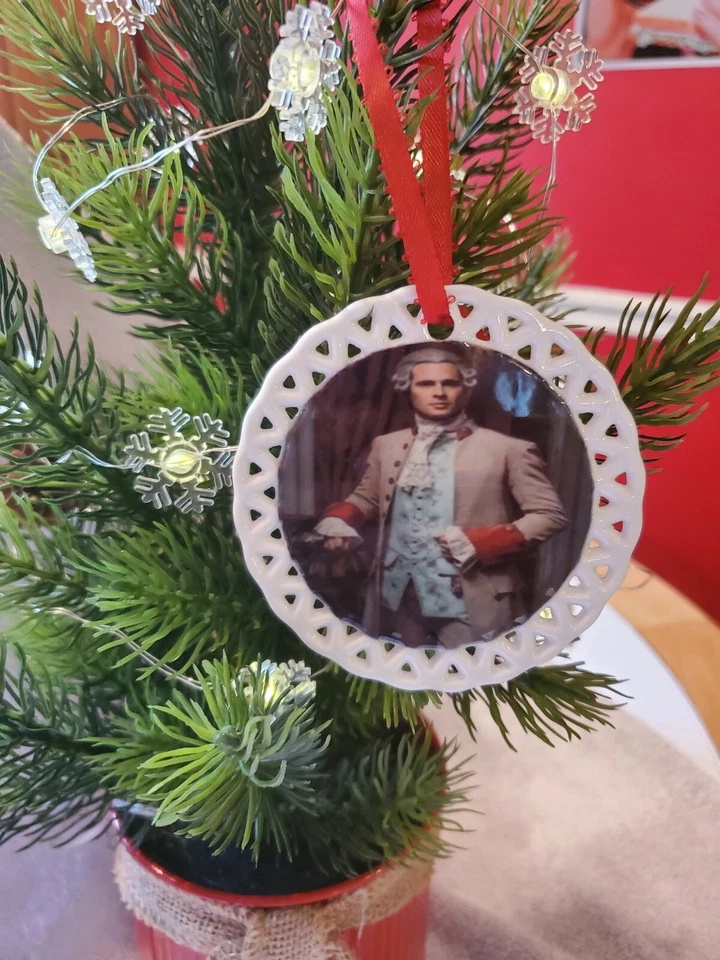 Outlander Lord John Grey Porcelain Christmas Ornament~Gift Boxed~Red~Lightweight - Image 1 of 1