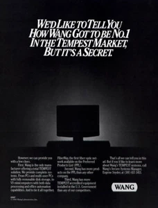 1986 Wang: Tempest Market But It’s a Secret Vintage Print Ad - Picture 1 of 1