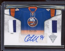 2011-12 Panini Titanium Home Sweaters Memorabilia Auto Prime Calvin de Haan /25