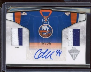 2011-12 Panini Titanium Home Sweaters Memorabilia Auto Prime Calvin de Haan /25 - Picture 1 of 2