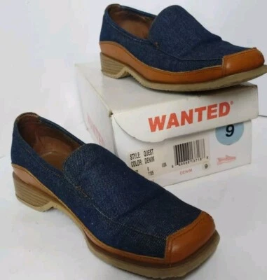 Want Quest Mujer Denim Zapato Talla 9M Con Caja Foto 1 de 4