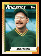 1990 Topps Ken Phelps  Oakland A's #411 Centered Mint Baseball Card