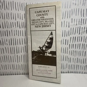 1986 Cape May County Wildwood Ocean City New Jersey Map - Picture 1 of 7