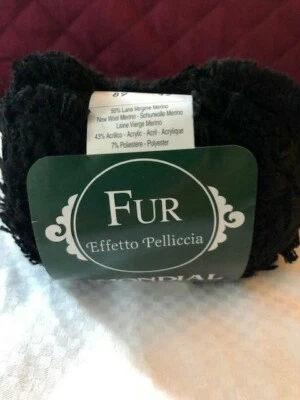 Mondial Fur  - Merino Wool Blend Short Eyelash Yarn 50gr 49yds - Image 1 of 4