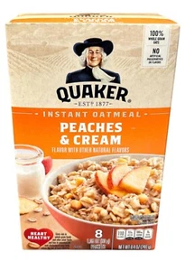 Quaker Peaches & Cream Avena Instantánea 8.4 OZ Cereal Caliente - Imagen 1 de 1
