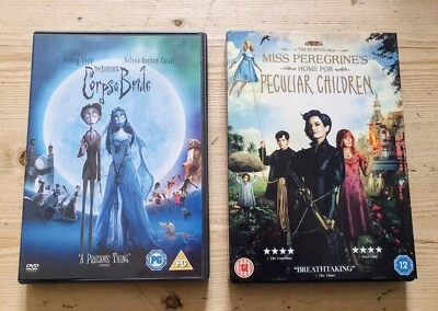Tim Burton DVD Duo, Corpse Bride & Miss Peregrine's Home for Peculiar Children  - Image 1 of 3