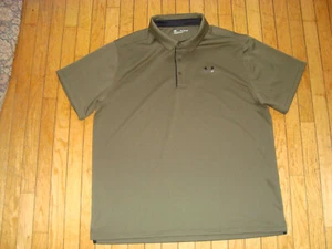 UNDER ARMOUR HEATGEAR LOOSE OLIVE POLO SHIRT MEN'S SIZE XXXL 3XL HARDLY WORN! - Picture 1 of 9