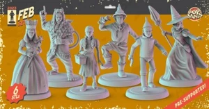 Wizard of OZ Dorthy Group Miniatur passt DND D&D Pathfinder Tischplatte Pop - Bild 1 von 8