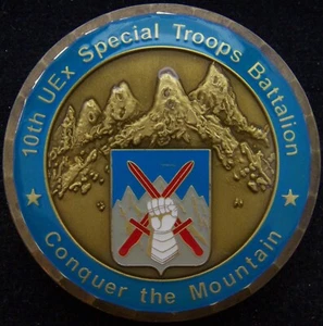 10th Mountain Division Special Troops Battalion Commander & CSM Challenge Coin - Picture 1 of 2