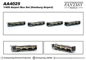 Airport Passenger Bus Hamburg Airport 1/400 (4in1 Set) Fantasywings AA4025 FS - Picture 1 of 1