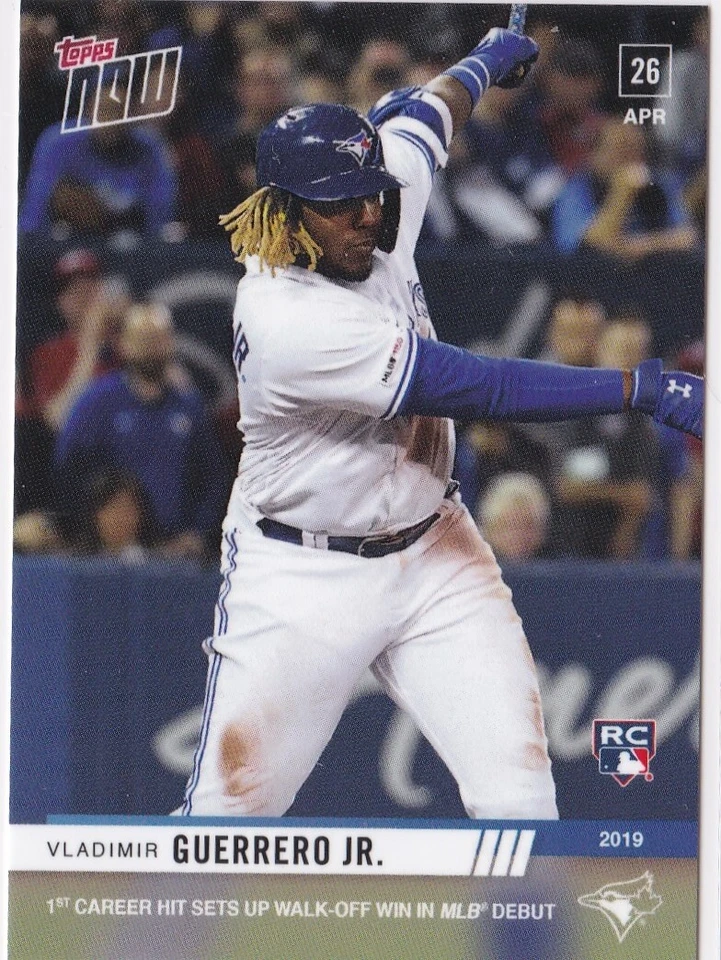 2019 Topps Now #137 Vladimir Guerrero Jr. 1st Topps RC! 1st Career Hit! Blue Jay - Image 1 of 1