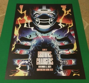Cleveland Browns vs Los Angeles Chargers Poster Spiel 9 3. November 2024 elektrisch - Bild 1 von 4