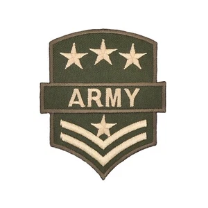ag27★Army Verde Estrella Insignia Parche Planchar Imagen Parche 6,4 x 7,8 cm - Imagen 1 de 9