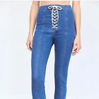 Y2K Style BDG Twig High-Rise Skinny Jeans in Lace Up Indigo 90?s Fashion 28W