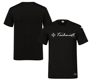TECHNIST 25S/S Unisex Badminton T-Shirts Sports Casual Tee Black AsiaFit TNT6509 - Picture 1 of 5