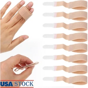 8 Pack Toe Splints Hammer Toe Relief Broken Toe Support Straightening Wraps New - Picture 1 of 9