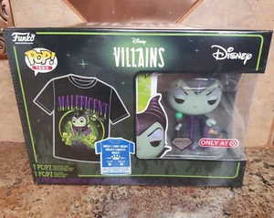 Funko POP! Tees Disney Villains Maleficent w/ Diablo #1082 & MD T-Shirt Diamond - Picture 1 of 8