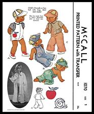 McCall #1070 Sewing Pattern BOYS SunSuit Playsuit Romper Vintage Overalls Doll 1